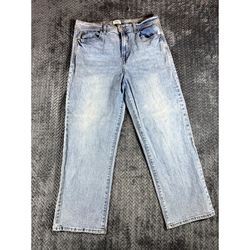 Kensie Jeans Women 12/31 Blue Retro Luxe Stretch The Mila High Rise Straight Leg
